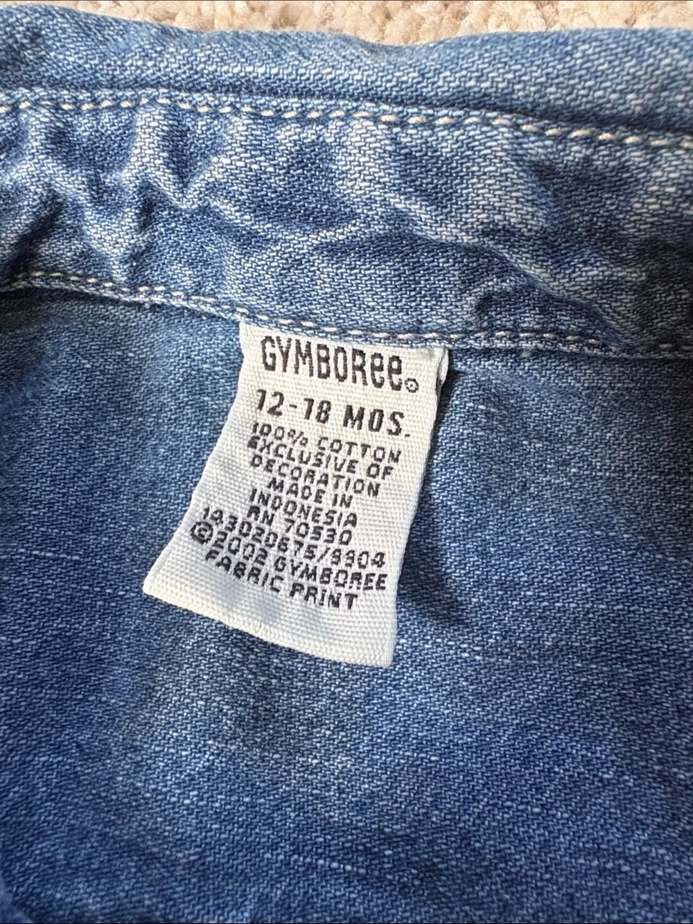 Vintage Gymboree Denim Shirt Jacket - Blue